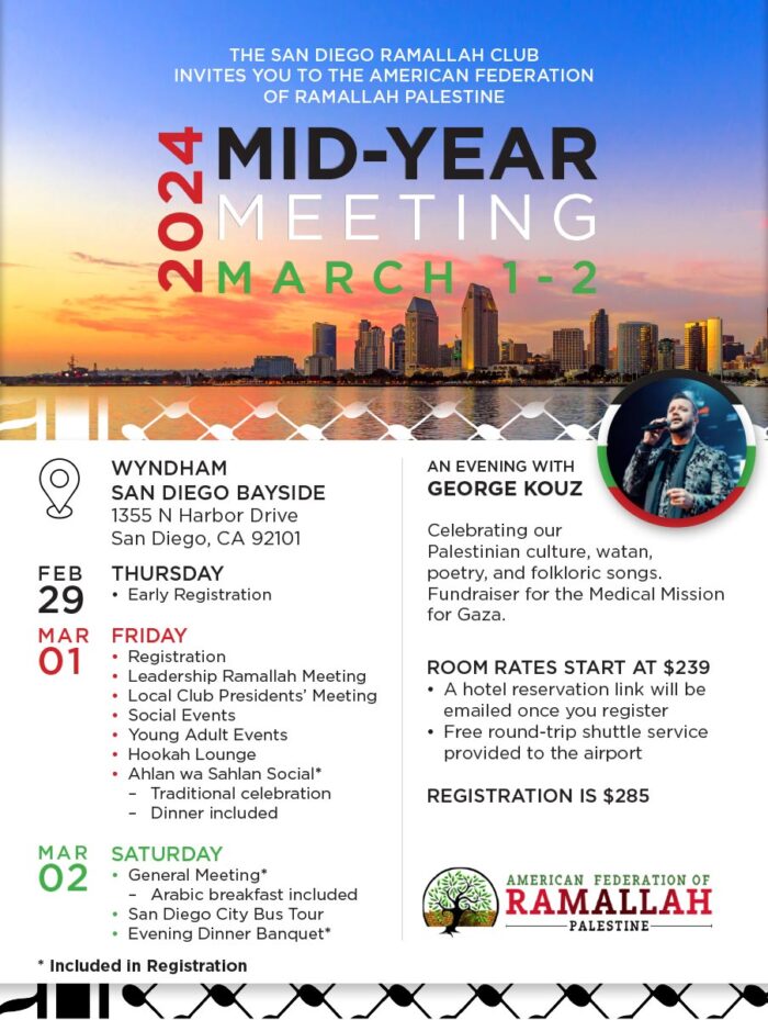 MidYear Meeting American Federation of Ramallah, Palestine