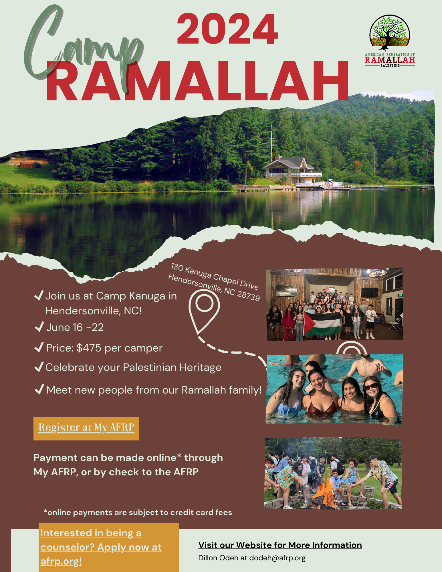 Camp Ramallah 2024 Flyer